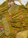 Pure Chinon Partywear Sharara Suit with Sharara Pants – Celebrate in Flowing Elegance