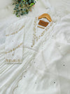 Mul Chanderi Hand Detailed Anarkali Set – Elegant Festive Wear