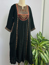 Ajrakh Printed Embroidered Anarkali Set – Modal Muslin Silk with Plazo Pants