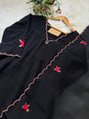✨ Glass Chanderi Embroidered Kurti Set ✨