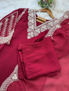 ✨ Glass Chanderi Pakistani Embroidered Kurti Set ✨