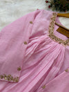 Premium Mul Chanderi Hand Detailed Anarkali Kurti Set – Festive Elegance