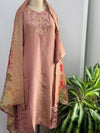 Tissue Silk Hand Detailed Kurti Set with Organza Dupatta