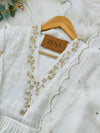 Mul Chanderi Hand Detailed Anarkali Set – Elegant Festive Wear