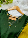 Mul Chanderi Hand Detailed A-Line Kurti Set – Subtle Elegance, Effortless Comfort