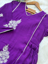 Mul Chanderi Embroidered Anarkali Kurti Set – Timeless Elegance, Effortless Style