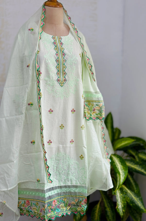🌙 Pure Cotton Pakistani Kurti Set with Embroidery 🌙