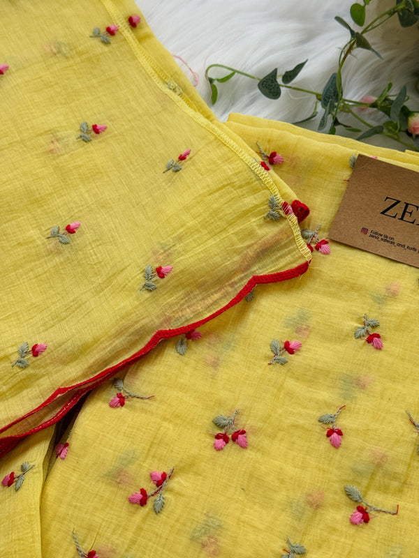Premium Mul Chanderi Embroidered Unstitched Suit – Redefining Ethnic Elegance