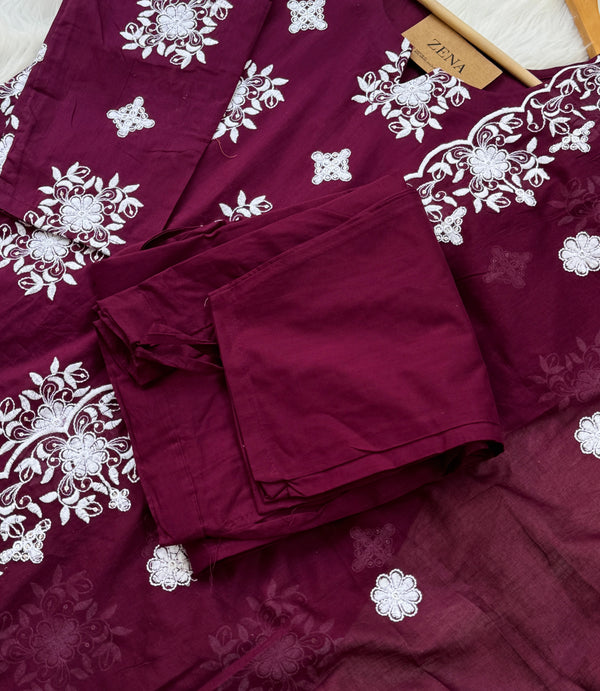 Pure Cotton Embroidered Kurti Set – Comfort Meets Classic Style