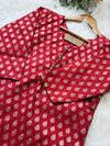 Semi Silk Banarasi Work Kurti Set – Elegant Festive Wear