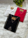 Mul Chanderi Handwork Kurti Set- Ready to Wear