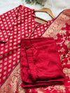 Semi Silk Banarasi Work Kurti Set – Elegant Festive Wear