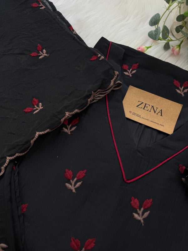 ✨ Pure Mul Chanderi Embroidered Anarkali Set ✨