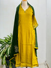 Mul Chanderi Hand Detailed A-Line Kurti Set – Subtle Elegance, Effortless Comfort