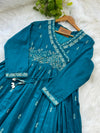 Pure Cotton Embroidered Anarkali Set – Elegant Ethnic Wear 🌸