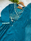 Pure Cotton Embroidered Anarkali Set – Elegant Ethnic Wear 🌸