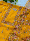 Unstitched Organza Digital Printed Suit with Original Mirror Work – Craft Your Style with Elegance