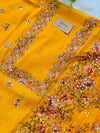 Unstitched Organza Digital Printed Suit with Original Mirror Work – Craft Your Style with Elegance