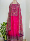 Unstitched Organza Digital Printed Mirror Work Partywear Suit